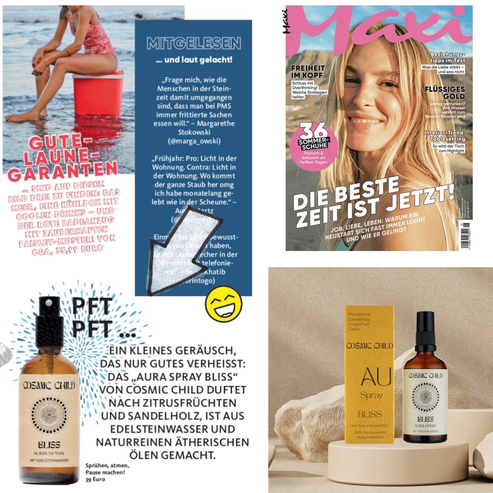 Maxi empfiehlt COSMIC CHILD Aura Spray BLISS – „Sprühen, atmen, Pause machen!“