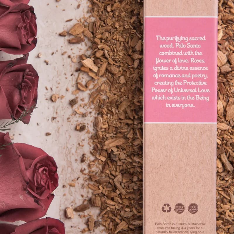 Natürliche Palo Santo Räucherstäbchen – Rose, Lavendel, Jasmin & Sandelholz