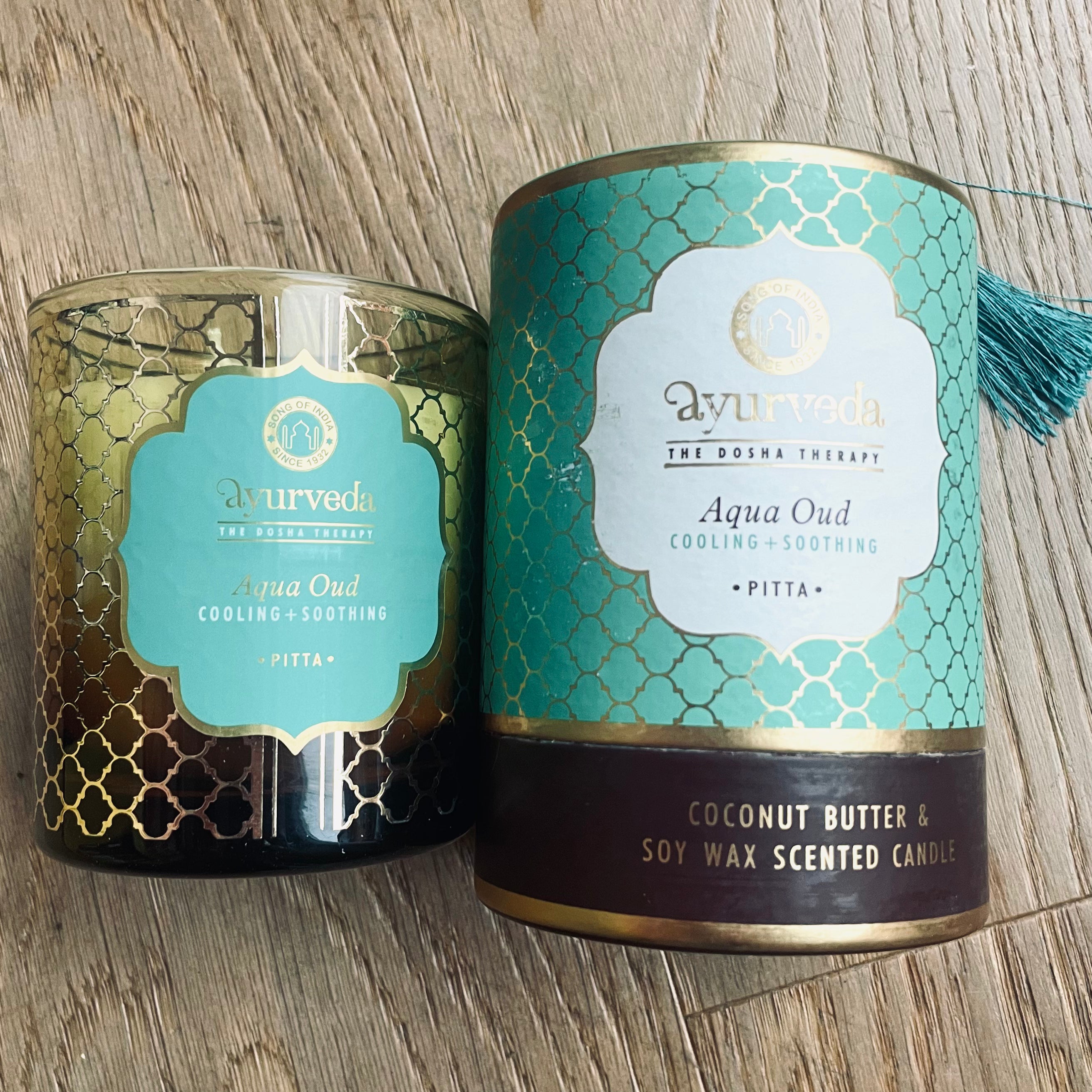 Ayurvedische Duftkerze mit Kokosbutter und Sojawachs