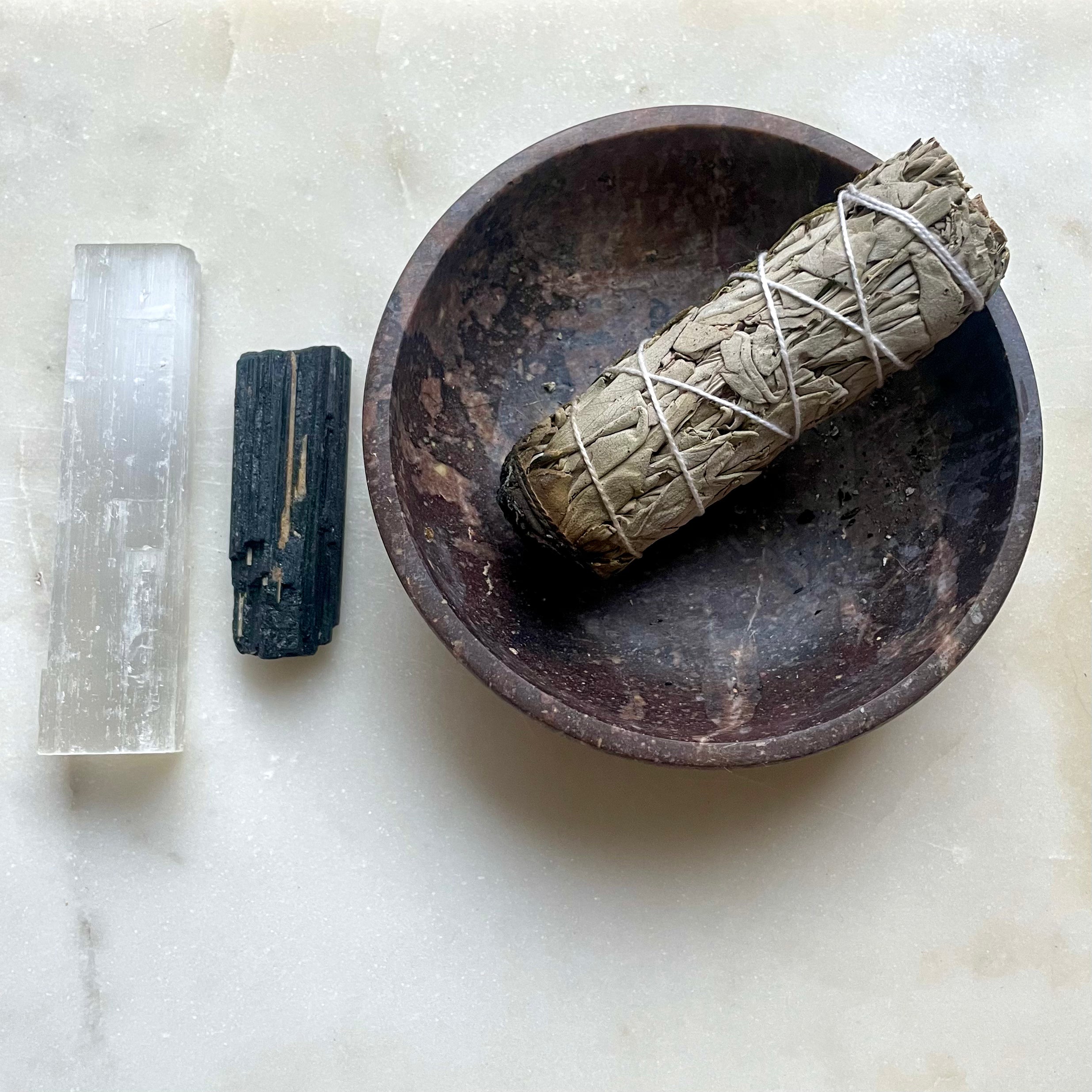 Sacred Energy Kit - Salbei, Selenit und Turmalin