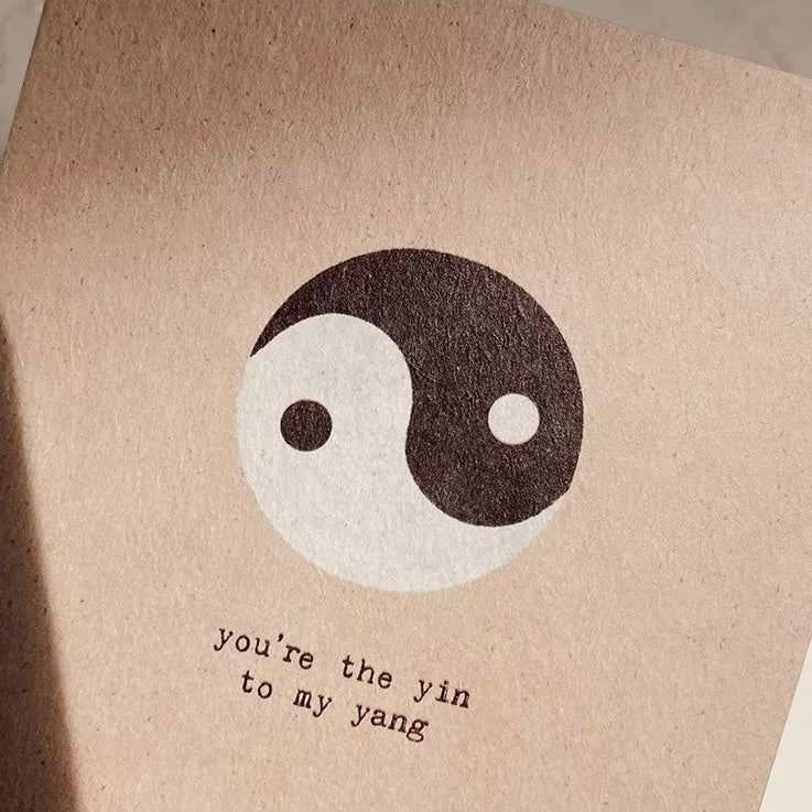 Postkarte, Anna Cosma, yin und Yang, Geschenk, Papeterie, cosmic child