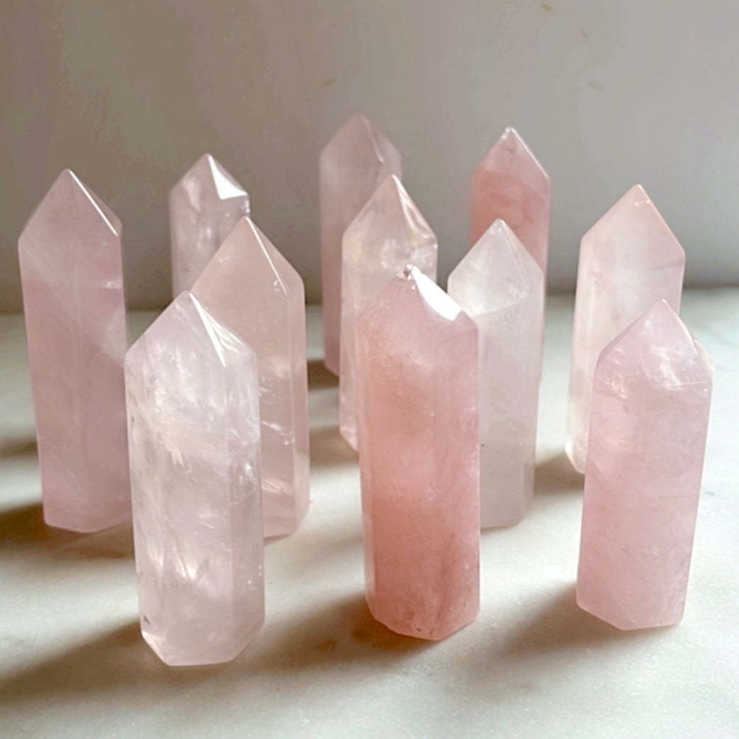 Rosenquarz Spitze