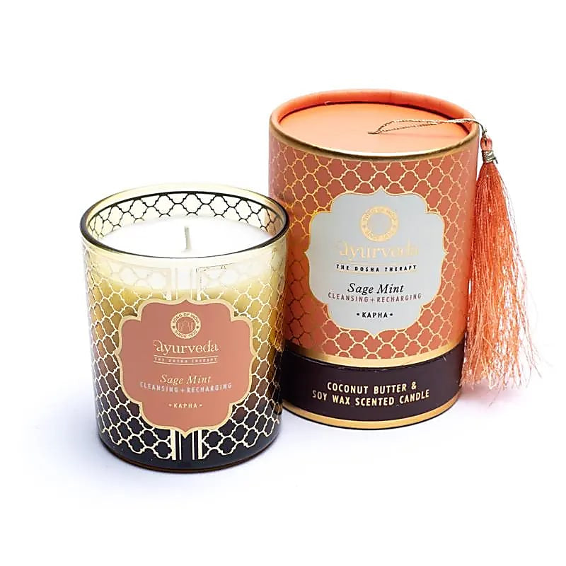 Duftkerze, Ayurveda, Ayurveda duftkerze, Geschenk, cosmicchild, Wohlbefinden, Einrichtung, Rose, Jasmin, Kerze, Lavendel, Salbei, Minze