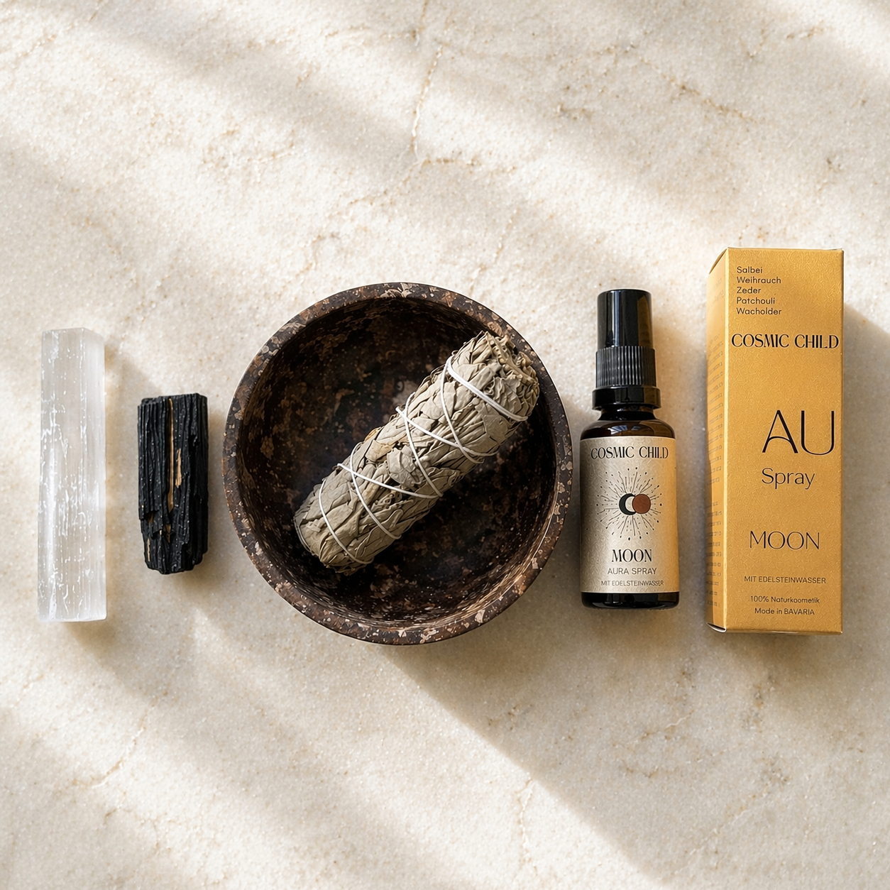 Sacred Energy Kit - Salbei, Selenit und Turmalin