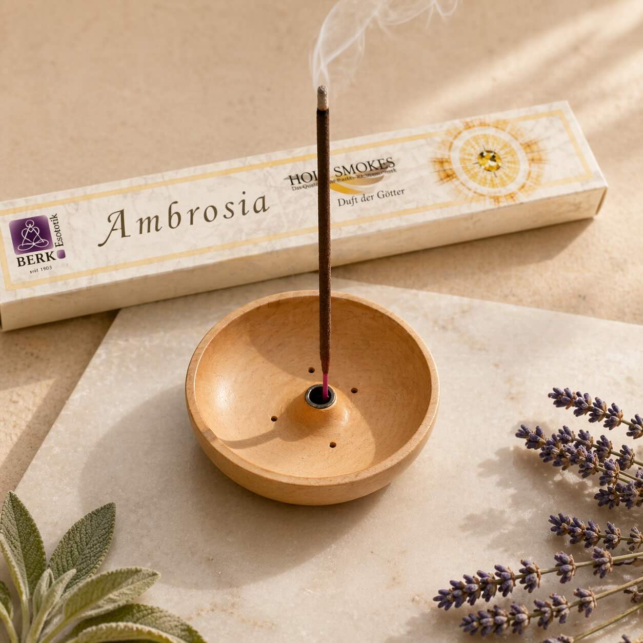 Räucherstäbchenhalter aus Holz